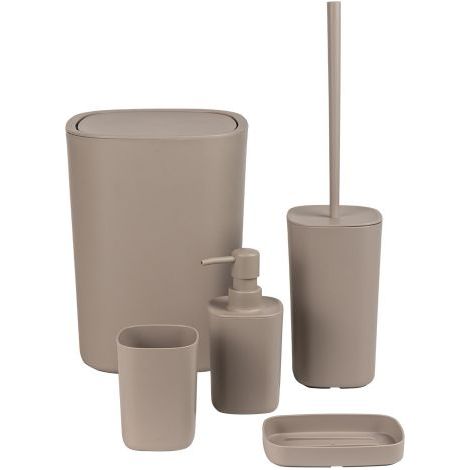 'KIT ACCESSORI DA BAGNO ''PODDY'' col. tortora' col. tortora