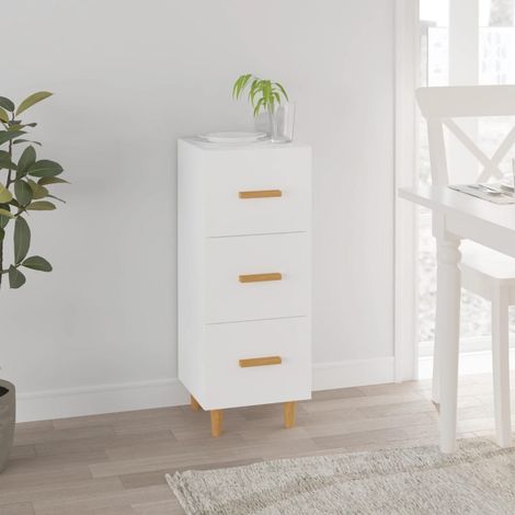 Sideboard Weiß 34,5x34x90 cm Holzwerkstoff