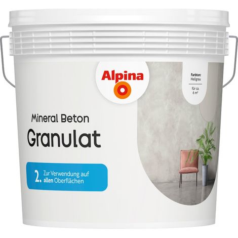 Alpina Mineral Beton Granulat hellgrau 6 kg Innen (1/2)