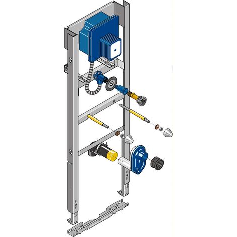 Élément de montage Huter pour urinoirs, céramiques diverses, kit d'encastrement DAL