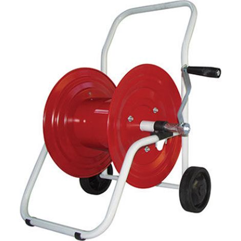 AVVOLGITUBO IRRIGAZIONE A CARRELLO TUBO MAX 50m MISURA 1/2" ACCIAIO STRONG (1/3)