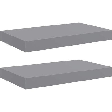 Maison Exclusive - Schwebende Wandregale 2 Stk. Grau 40x23x3,8cm