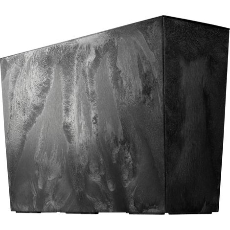 KADAX Blumentopf aus Kunststoff, 19 x 56 cm, Schwarz