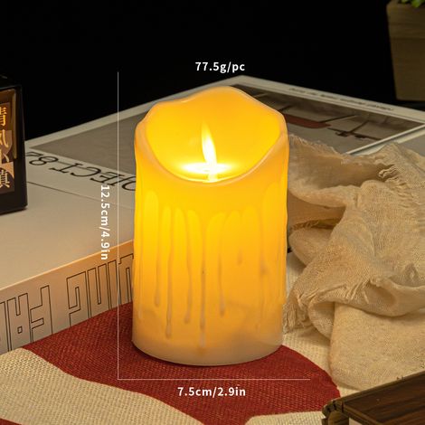Lampe bougie électronique LED, lampe décorative fausse bougie simulée, accessoire de décoration romantique pour mariage, lumi(Y080) (1/5)