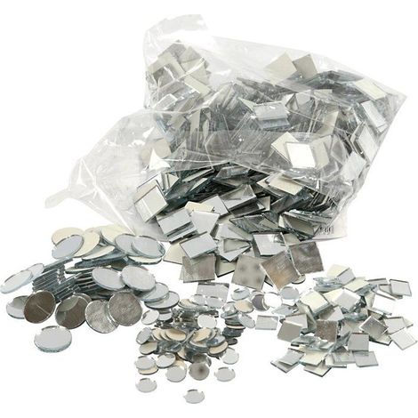 Mosaïques miroirs - Creativ - 52299 - 1900 pièces - Ronds et carrés - 10-18 mm