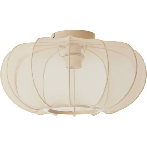 Light & Living - plafoniera - Plumalia - beige - tessile -