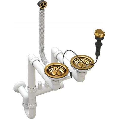 SIPHON MURAL AUTOMATIQUE OU À 2 COMPARTIMENTS POUR ÉVIER (1/5)