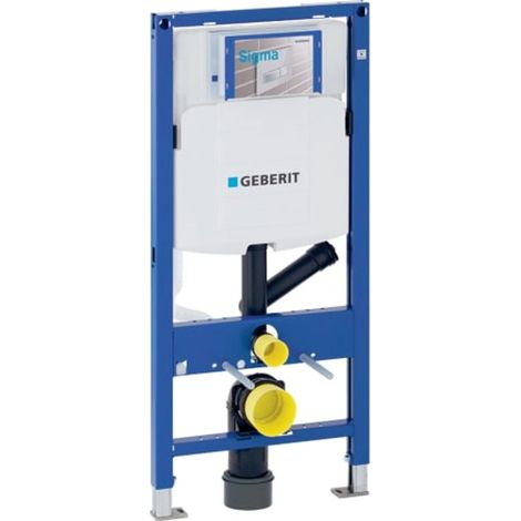 Geberit Duofix Elemento para WC suspendido, 112 cm, con cisterna empotrada Sigma UP 12 cm, para aspiración de olores con extracción de aire, 111.364.00.5