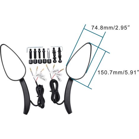 GOOFIT motorcycle rearview mirror/side mirror modification parts suitable for universal off-road vehicle rearview mirrors (1/4)