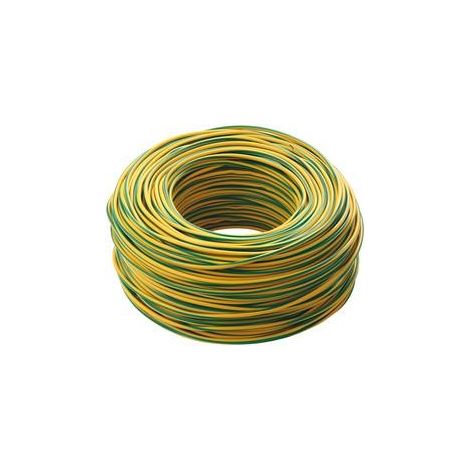 Cavo unipolare antifiamma FS17 1X6mmq Giallo Verde Matassa 100 Mt