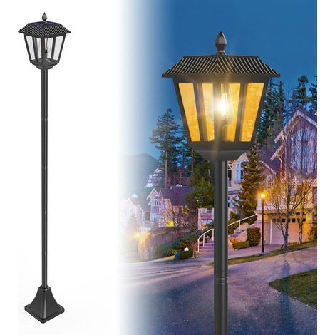 1 Pièce Lampadaire Solaire Exterieur Lampe de Jardin avec Blanc Chaud 180cm Lanterne de Jardin Solaire Étanche Lampadaire Solaire pour Allée Terrasse Balcon Lumière (1/5)