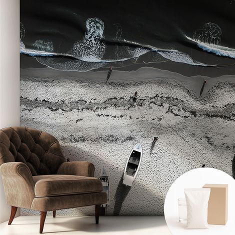 Carta Da Parati In Vlies Decorativa Per Pareti - Con Motivi Moderni - Con Colori Intensi - Per Ufficio Tranquillità sulla spiaggia 250x250 cm (1/5)
