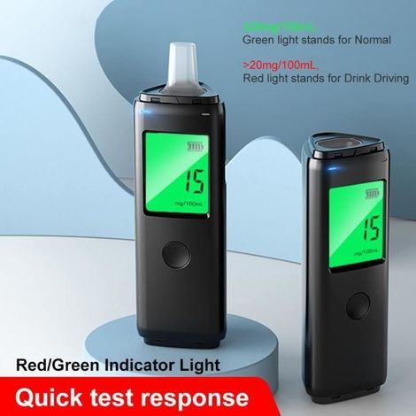 Ethylotest professionnel portable de haute précision à affichage numérique avec 5 embout buccal (1/4)
