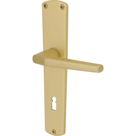 Alpertec Drückergarnitur Phil eloxiert  BB 72 mm Schildgröße 220x43mm Türdrücker