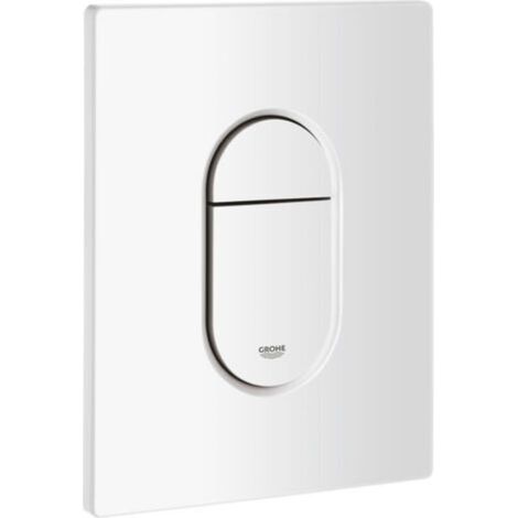 Plaque de commande de chasse d'eau Grohe 38844SH0 Arena Cosmopolitan, double chasse, blanche