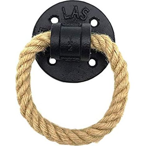 Poignées de porte d'armoire, poignées de tirage vintage en fer, grandes poignées en corde pour portes, poignées de tiroir, poignées d'armoire, boutons de meuble, boutons de porte de placard, poignées  (1/5)