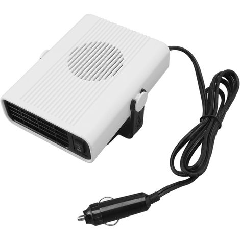 12V Autoheizung, tragbarer Auto-Windschutzscheibenentfeuchter und -entfroster mit Zigarettenanzünderstecker, weiß (1/5)