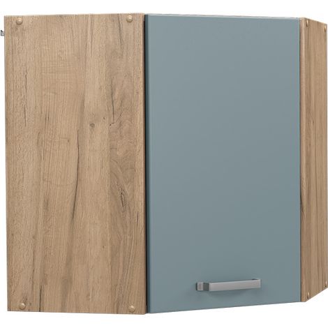 Mobile angolare da cucina R-Line, Grigio-blu, 57 cm, Vicco