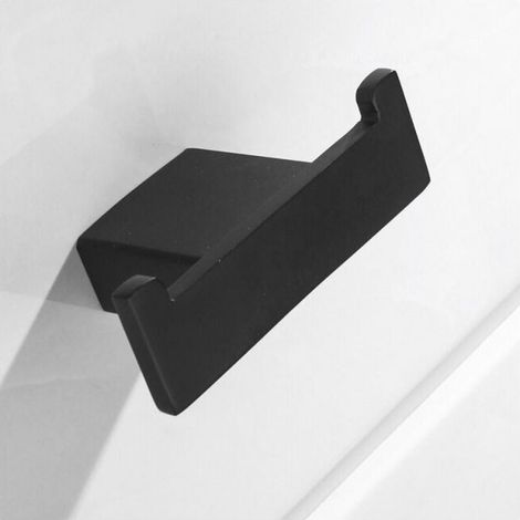 Black 304 Stainless Steel Rustproof Towel Hook, Robe Hook, Wall Mounted Hook, Bathroom Kitchen Towel Rack (1/5)