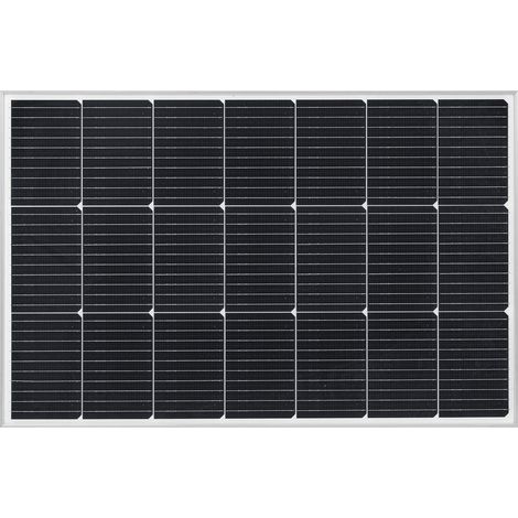 Panneau Solaire 100W Monocristallin, Haute Efficacité 23%, Cadre Aluminium Résistant, IP65, Sortie MC4 Stable, pour Caravane, Bateau, Camping-Car, Toit Plat, Hors-Réseau (1/5)