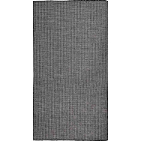 Tapis à tissage plat d'extérieur 80x150 cm Gris (1/5)