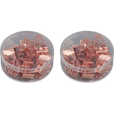 30 Stück Büroklammern mit niedlichem roségoldenem Hornmuster, kleine Metallklammern für Büroablagen, inklusive Aufbewahrungsbox (1/5)