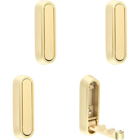 Ganci da parete ellittici pieghevoli antiscivolo in lega di zinco resistente per appendere cappotti, borse, zaini e asciugamani (rame spazzolato, confezione da 4) (1/5)
