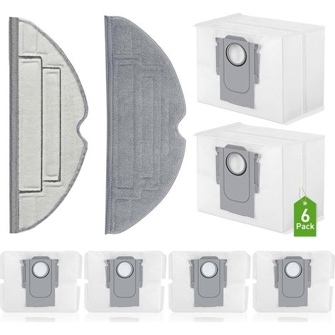 6 sacchetti da 3 litri per il robot aspirapolvere Roborock S8 PRO Ultra+ 2 salviettine (1/4)
