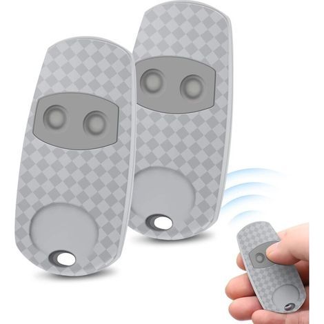 2er-Pack Fernbedienungen (433,92 MHz) für Top 432EV / 432NA / 432EE, 2-Kanal-Fernbedienung, Grau (1/5)