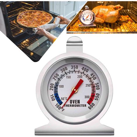 1PCS Thermomètre - Thermomètre de four en acier inoxydable pour four électrique/à gaz, thermomètre à fumée pour barbecue de cuisine (1/5)