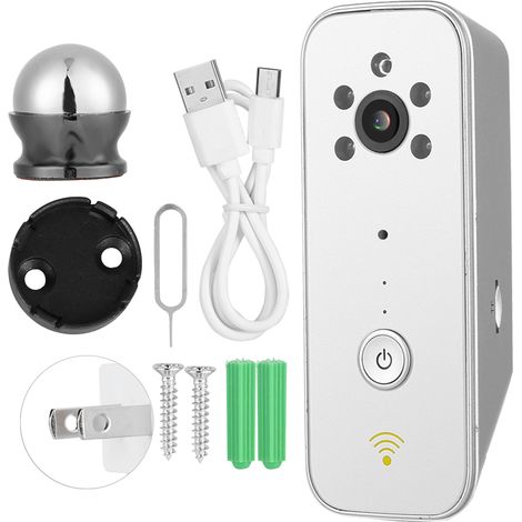 Caméra bébé WiFi 1080P 120° vision nocturne IR-CUT, surveillance P2P, 110-240V, prise US, blanc (1/5)