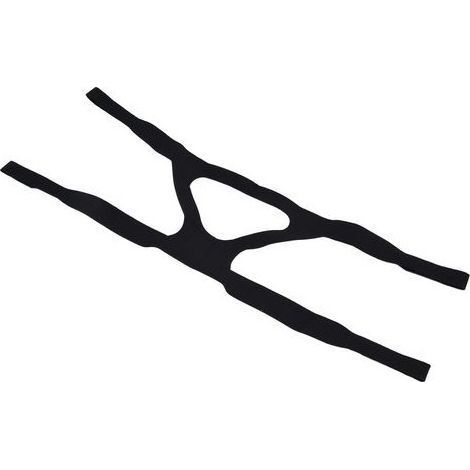 Schwarze CPAP-Maske, Kopfstützgurt, Befestigungsband, verstellbarer Schlafmaskenaufsatz, Bettwarenzubehör. (1/5)