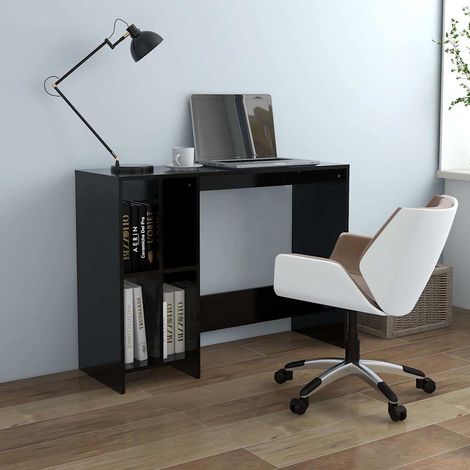 808342 vidaXL Notebook Desk Black 102,5x35x75 cm Engineered Wood (1/5)
