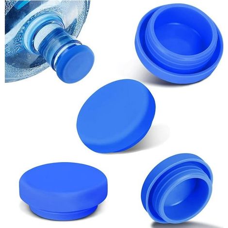 Bouchon réutilisable pour bidon 5 gallons, lot de 3 couvercles en silicone anti-fuite, remplacement de bouchon 55mm sans éclaboussure, compatible bouteille Primo (1/5)