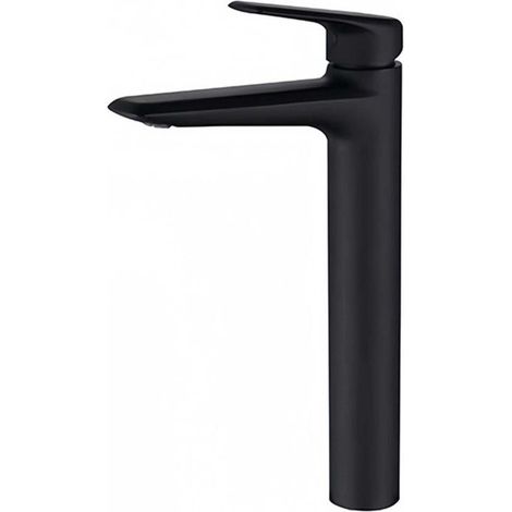 AMXCNOY Robinet mitigeur lavabo noir mat, corps en laiton et cartouche céramique, avec flexible 80cm, adaptable à différents lavabos, modèle haut (1/5)