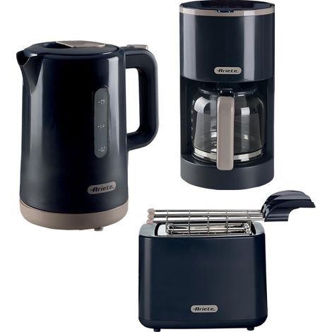 Ariete ARPK47 Breakfast Line Kettle, Toaster & Coffee Machine Set, Grey (1/4)