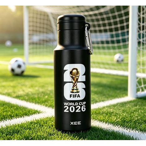 Isolierte Trinkflasche zur WM 2026, 450 ml, Edelstahl 316, auslaufsicher, ideal für Auto und Outdoor-Sport, hält Getränke warm und kalt
