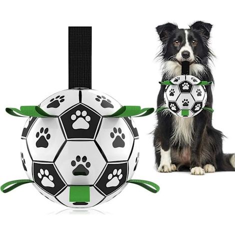 Jouet pour chien, ballon de football interactif avec coussinets antidérapants, ballon durable adapté aux chiens de petite et moyenne taille, jouet aquatique pour une utilisation intérieure et extérieu (1/5)