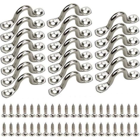 Asas para barcos, 20 unidades, 56 mm, acero inoxidable 316, para yates, barcos y autocaravanas -Crezuo