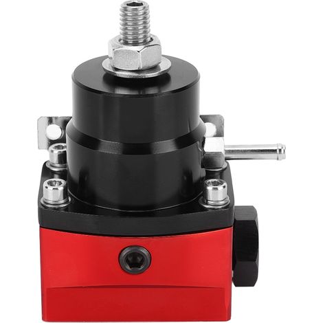 Kit de régulateur de pression de carburant universel réglable, manomètre d'huile 160 psi, raccord AN 6 (rouge + noir) (1/5)