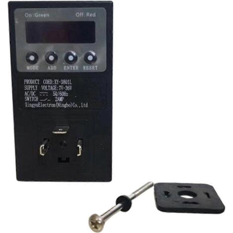 Minuterie de vanne de vidange XY3801L, tension polyvalente AC110-240V et DC7-36V, temporisation réglable (1/5)