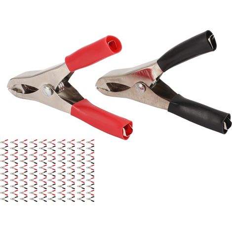 Lot de 50 pinces isolées 20 A haute précision, pinces de test électriques élastiques avec gaine isolante en PVC pour fils. (1/5)