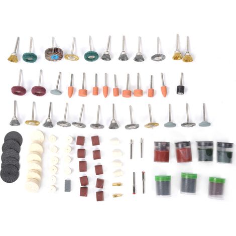 Kit de 262 accessoires pour outil rotatif, fraises et polissoirs pour micro-perceuse (1/5)