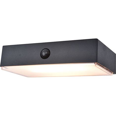 Lampada solare da parete per esterni Fadi, Smart Home con rilevatore di movimento, lampada da esterno dimmerabile, lampada da parete in alluminio nero, controllo app, compatibile con Alexa/Google, [Cl (1/2)