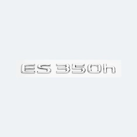 (Argent chromé ES350h, Style 36) - Autocollant 3D en métal pour coffre arrière, compatible avec les Lexus ES200, ES240, ES250, ES300 et ES350. Emblème chromé noir brillant. (1/5)
