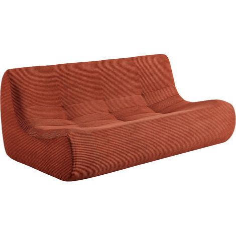 sweeek - 3-Sitzer Sofa mit Cordbezug, Cord, Terracotta (1/5)