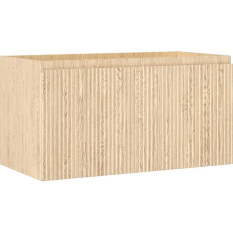 Mexen Rivel Badezimmer-Unterschrank 90 cm, 1 Schublade, gerillt, Eiche - 91A20-09047-1-BF81 (1/5)