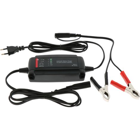 Ladegerät/Gleichrichter 230 V 6 V/12 V 0,8/3,8 A 3–30 Ah