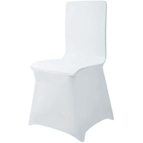 QORVA-Housse de Chaise Mariage, Lot de 10 Couvre Chaise de Mariage - Plafond Universel Extensible Salle à Manger Salle de réunion Fête.