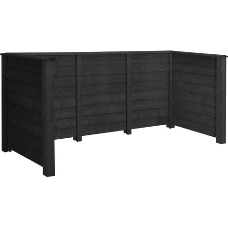 FRANKEL kaiserkraft, Cache-poubelle Klink Profil, bois, L x l